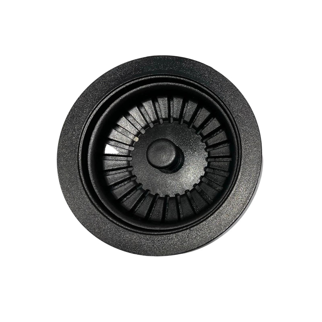 Luquicina LED4MB – Cesta de desagüe para fregadero de cocina, color negro mate, con rebosadero