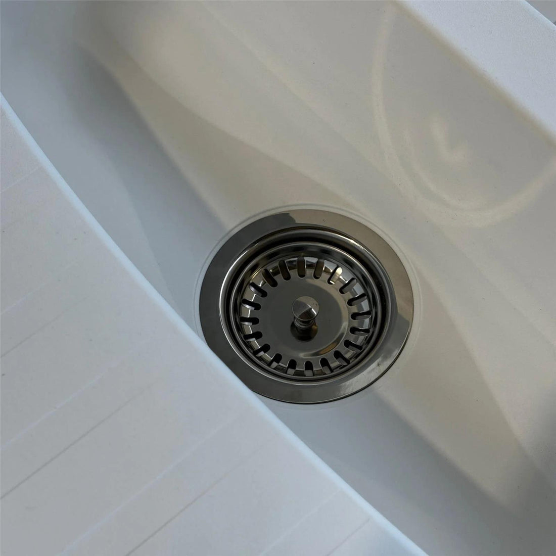 Luquicina LED3CH – Cesta de desagüe para fregadero de cocina en cromo 