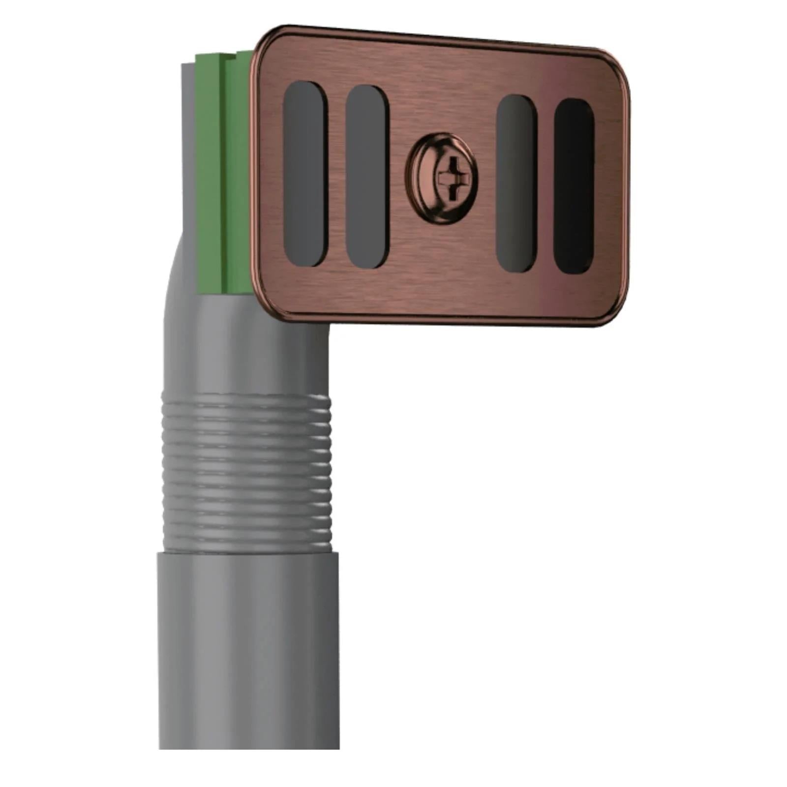 Luquicina LED2CP – Colador de desagüe para fregadero de cocina de acero inoxidable y cobre satinado con rebosadero