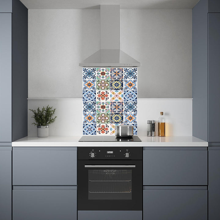 Luquicina LUQ600750TILES - Azulejos de vidrio premium de 6 mm para cocina, diseño de 60 cm, bordes pulidos y templados