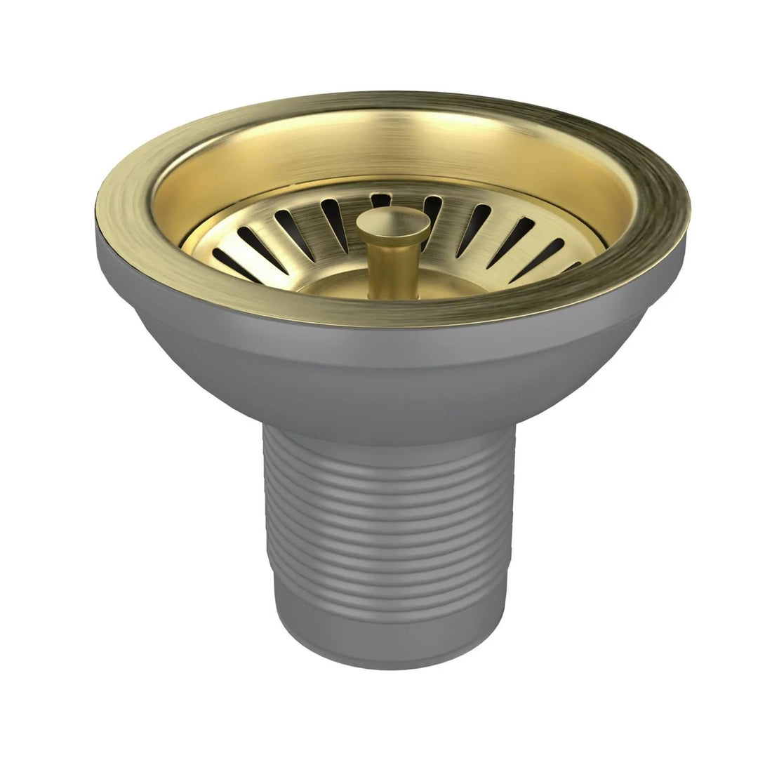 Luquicina LED1BR – Colador de desagüe para fregadero de cocina de acero inoxidable y latón cepillado 