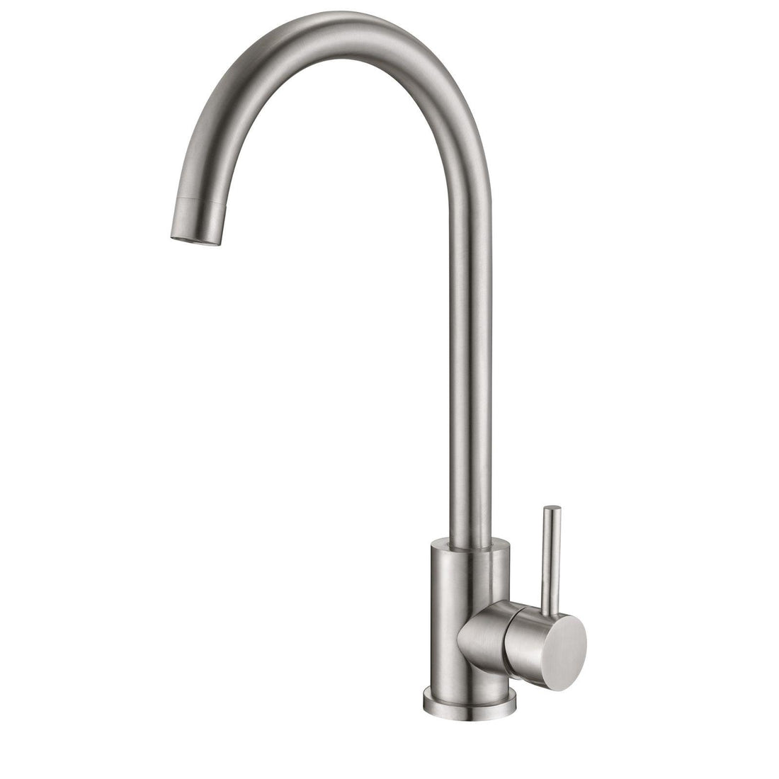 Reginox TARAVO BN – Grifo monomando de cocina de cuello de cisne en níquel cepillado 