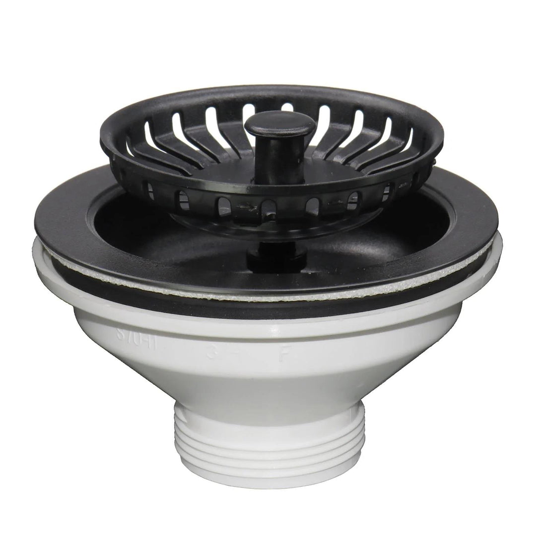 Luquicina LED3MB – Cesta de desagüe para fregadero de cocina, color negro mate 