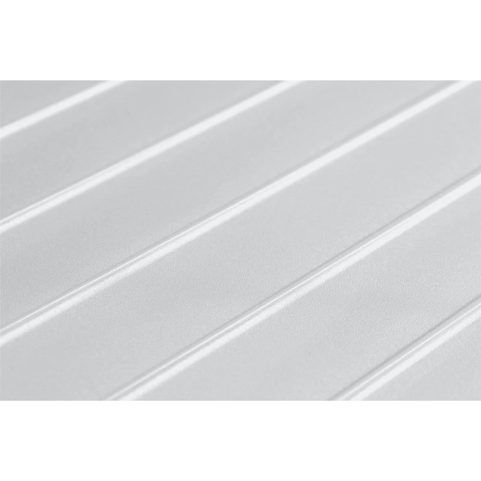 Luquicina LD860WH – Fregadero de cocina reversible blanco de 1 cubeta de composite con desagüe 