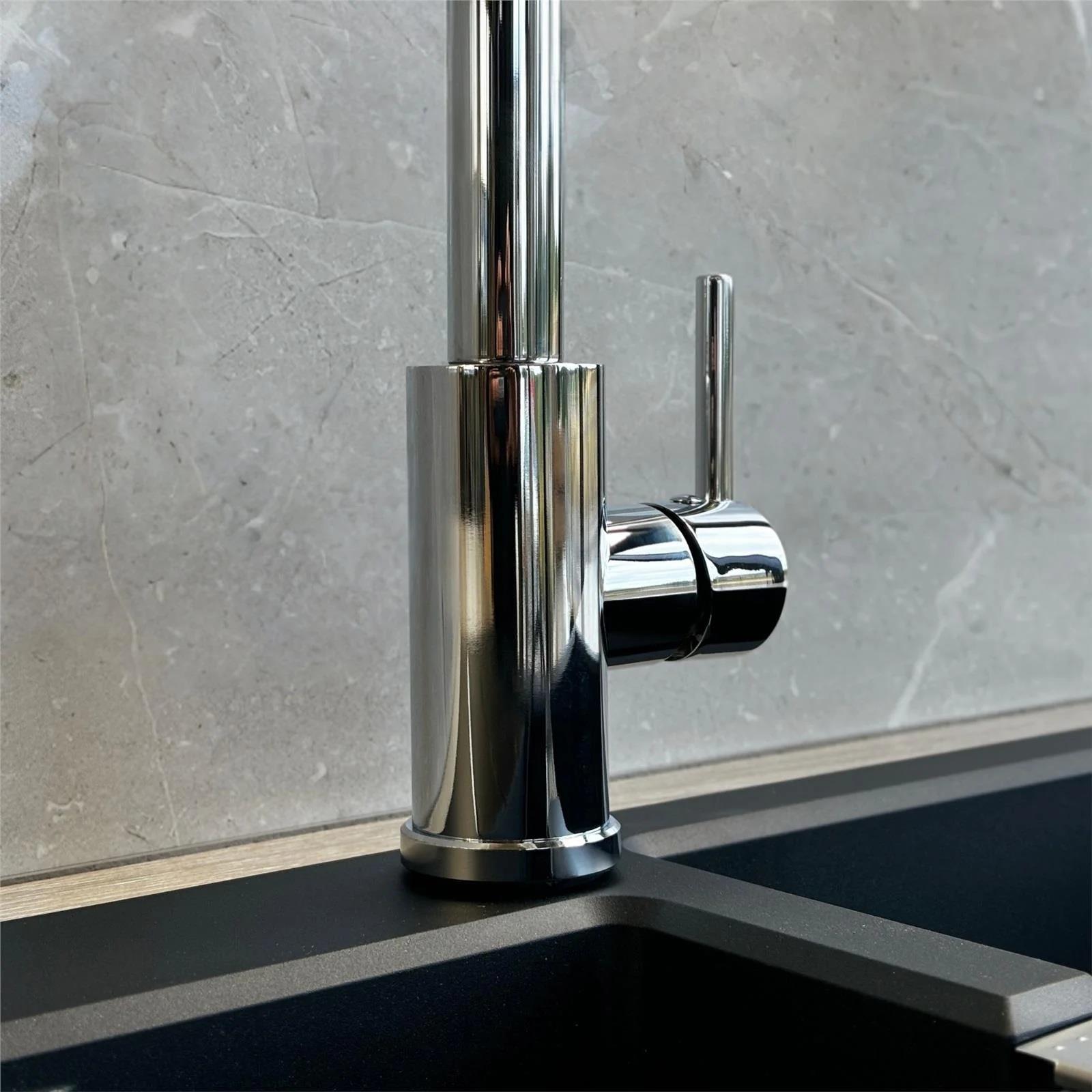 Luquicina LE11CH – Grifo monomando extraíble para cocina, cromado 