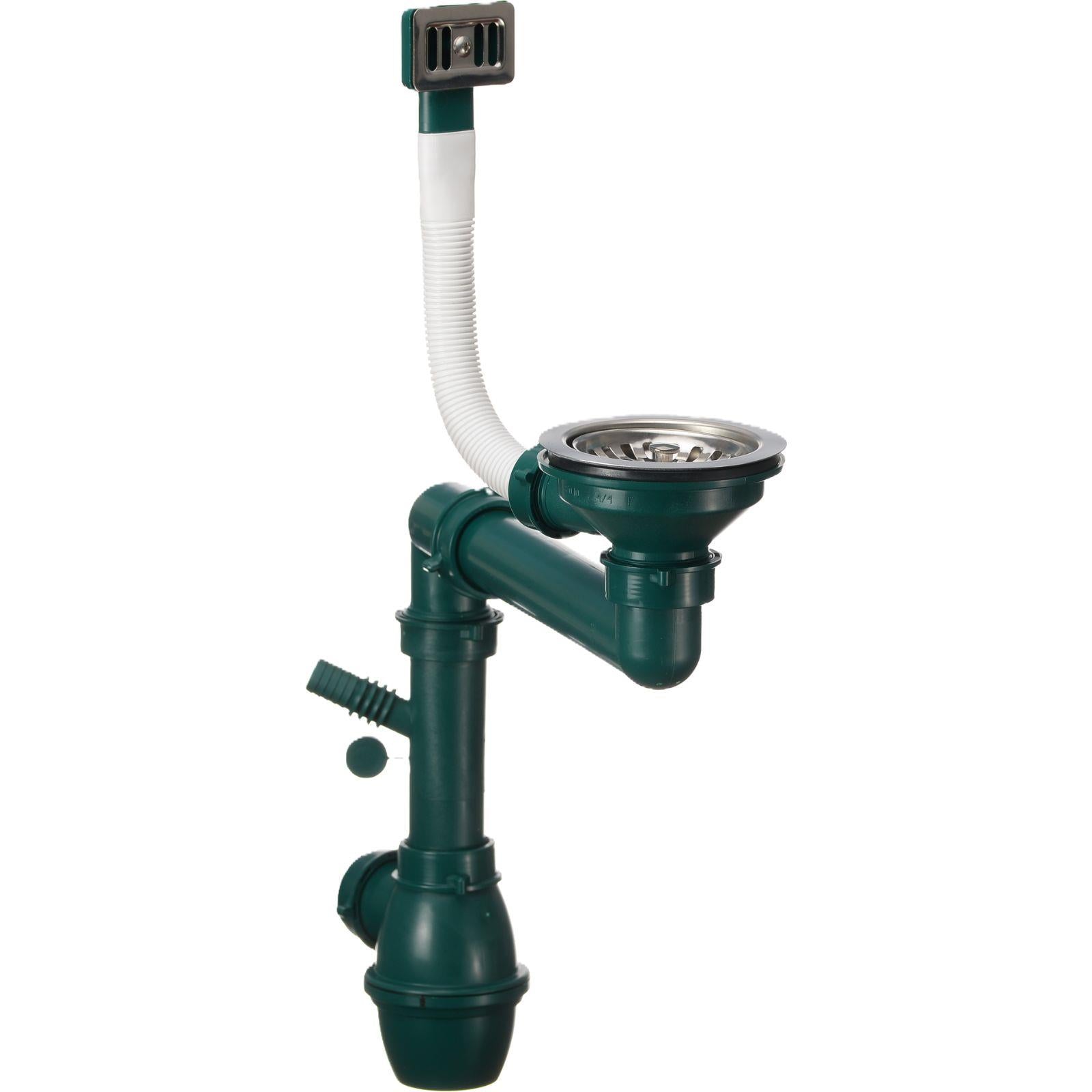 Luquicina LD54BL – Fregadero de cocina reversible de composite negro de 1.0" sin escurridor 