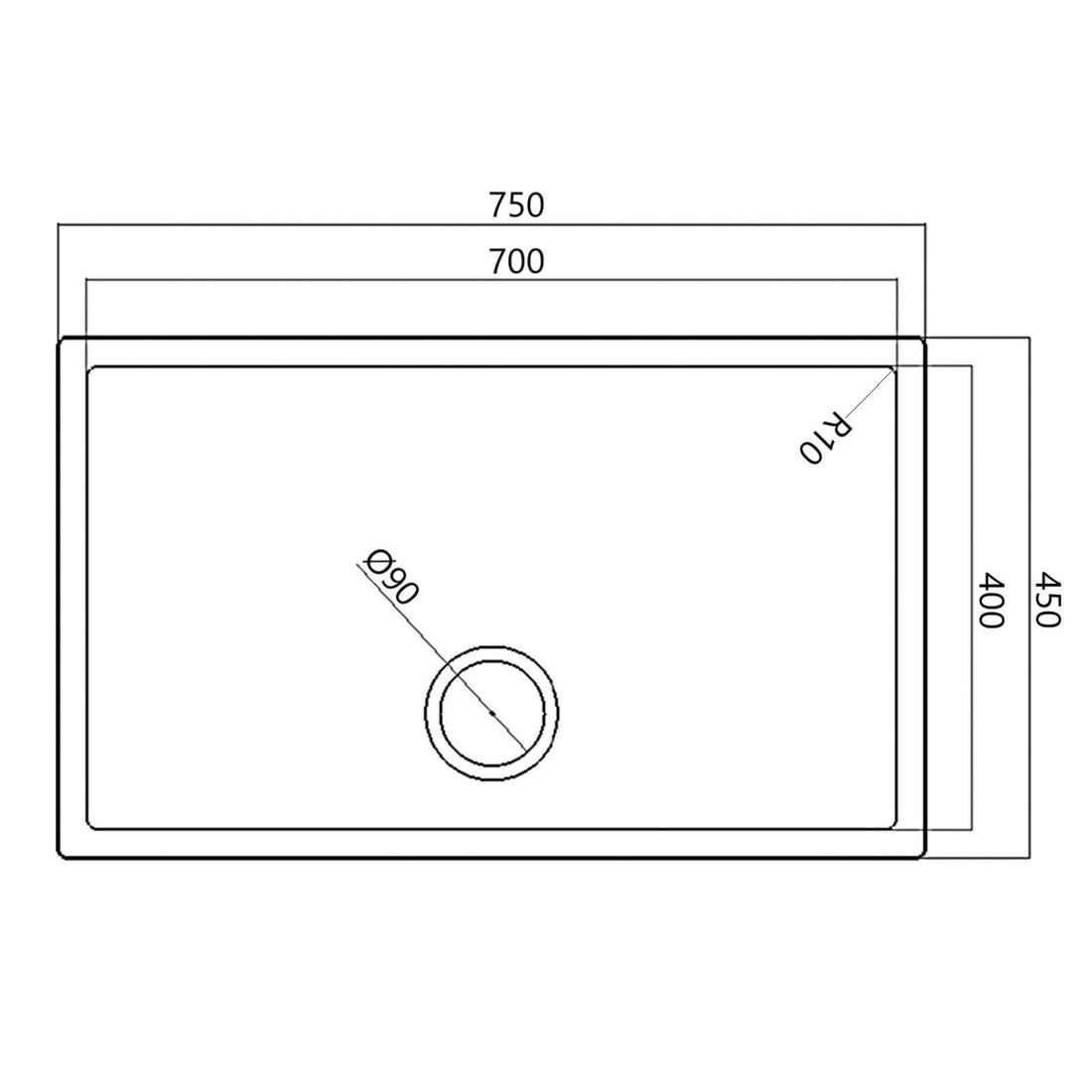 Luquicina LD740WH – Fregadero de cocina de composite negro de 1,0 senos, empotrable o bajo encimera, sin escurridor 
