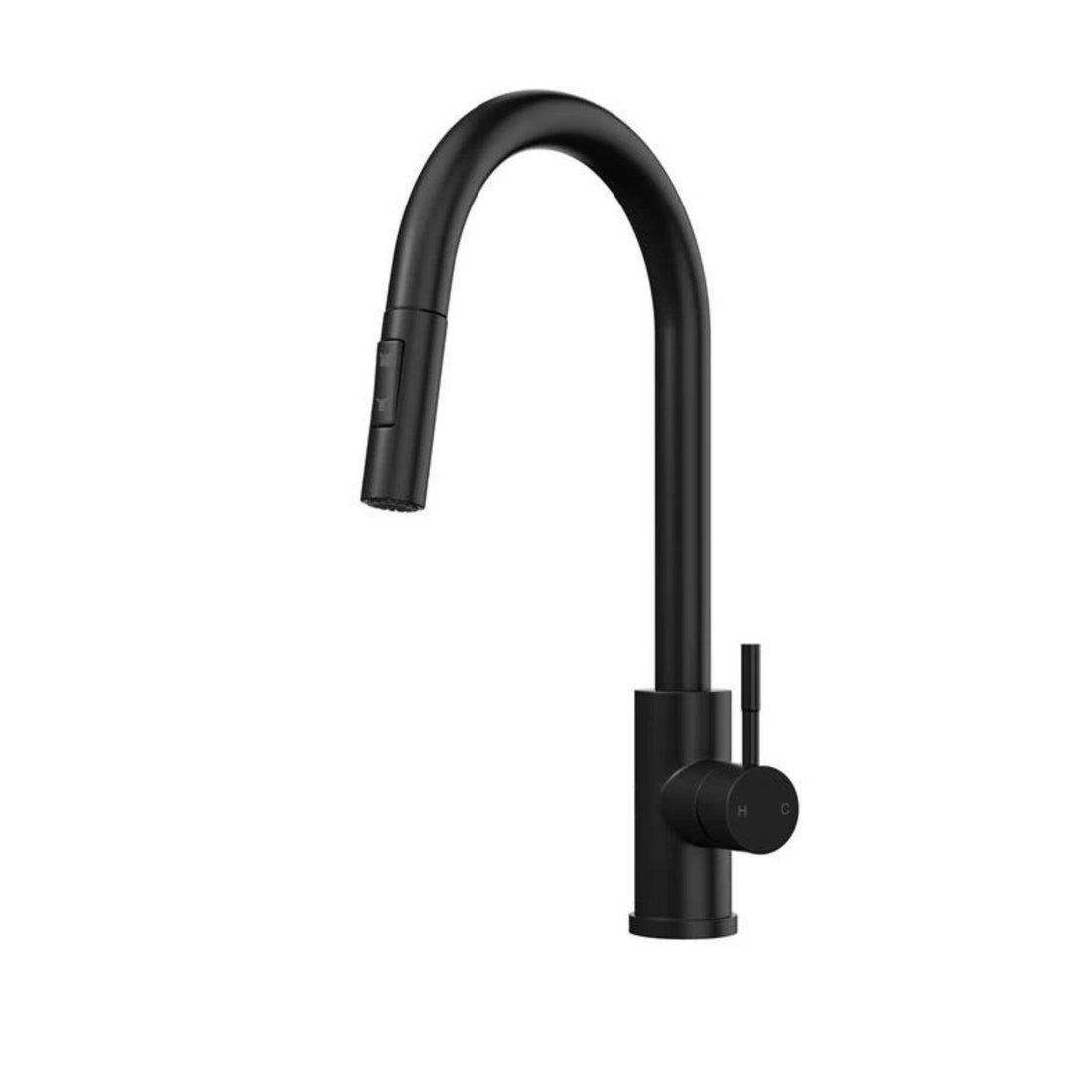 Luquicina LE453MB – Grifo monomando extraíble para cocina, color negro 