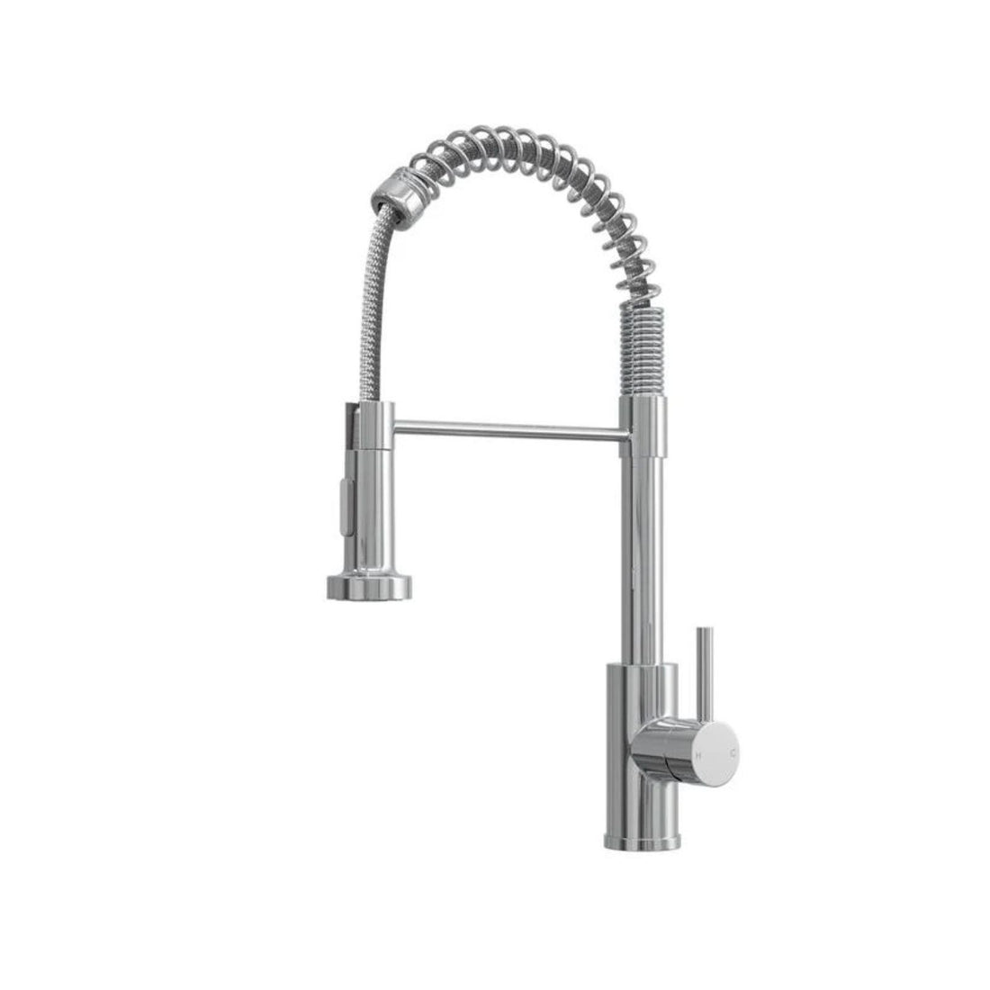 Luquicina LE594CH – Grifo mezclador de cocina cromado con resorte y rociador extraíble 