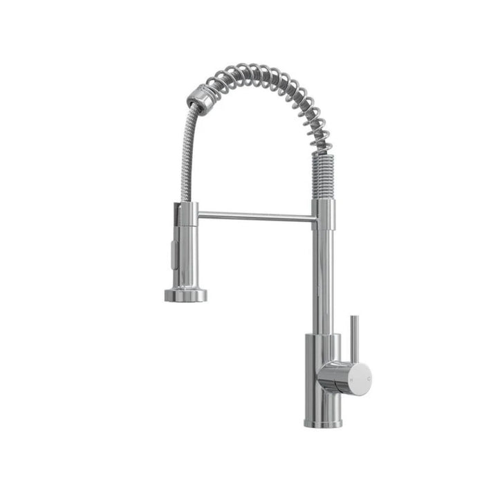 Luquicina LE594CH – Grifo mezclador de cocina cromado con resorte y rociador extraíble 