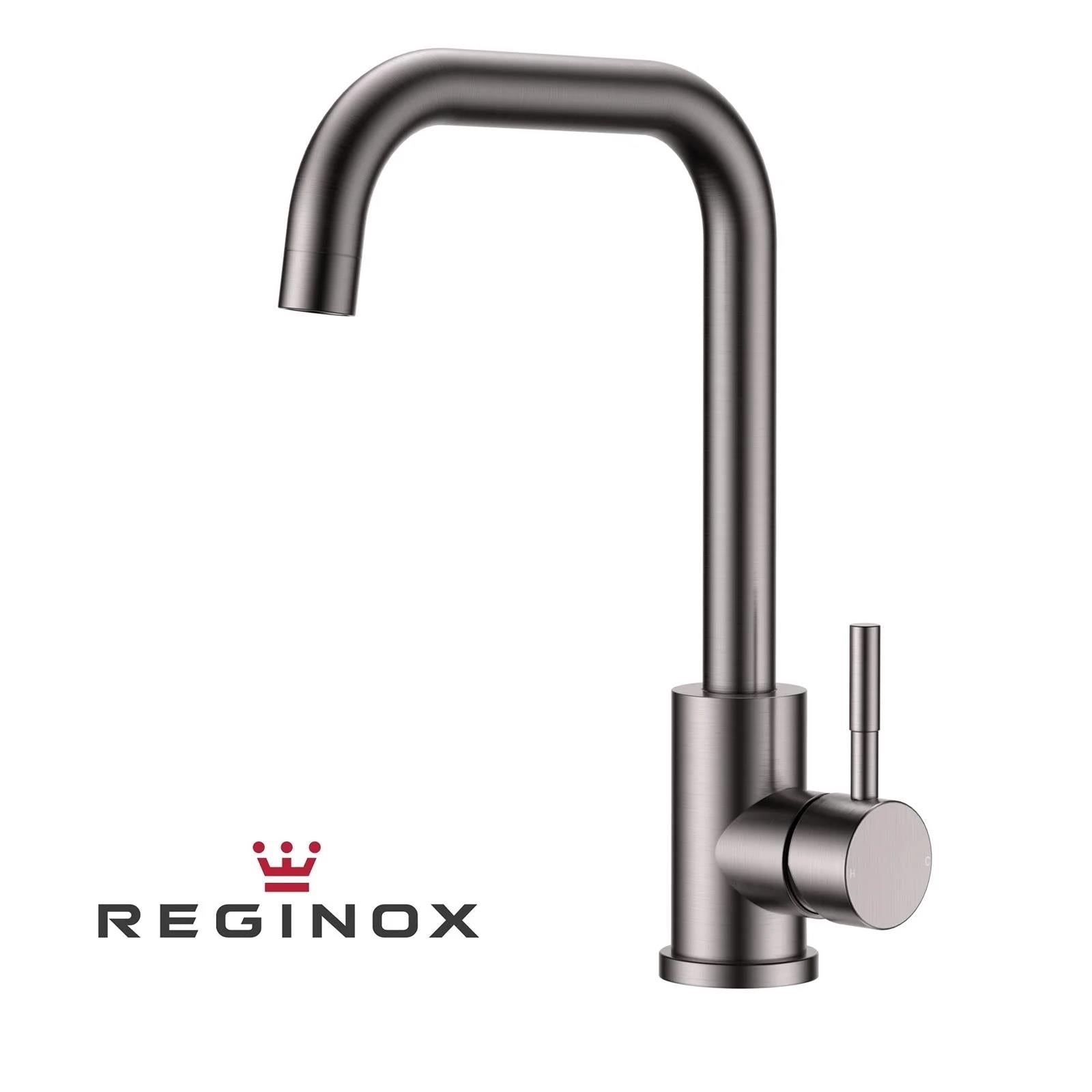 Reginox SALINA GM – Grifo monomando de cocina de cuello cuadrado en bronce de cañón 