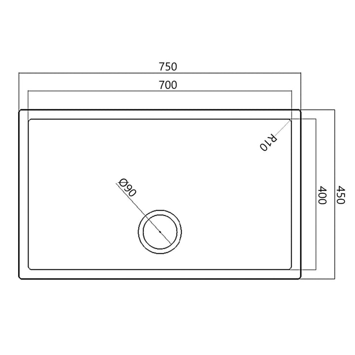 Luquicina LD740BL – Fregadero de cocina de composite negro de 1,0 senos, empotrable o bajo encimera, sin escurridor 