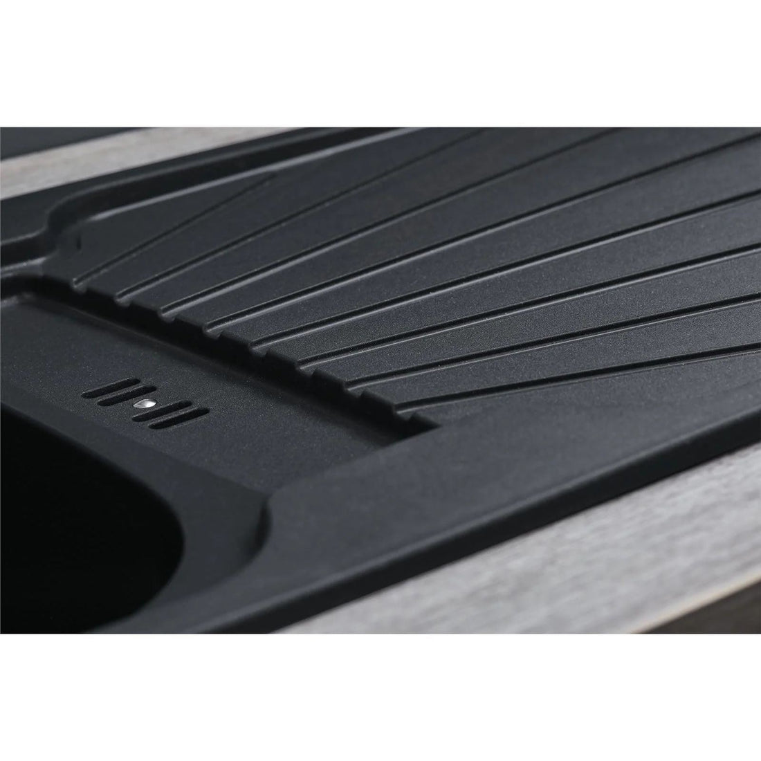 Luquicina LC5BL – Fregadero de cocina reversible de 1,0 senos con desagüe, color negro 