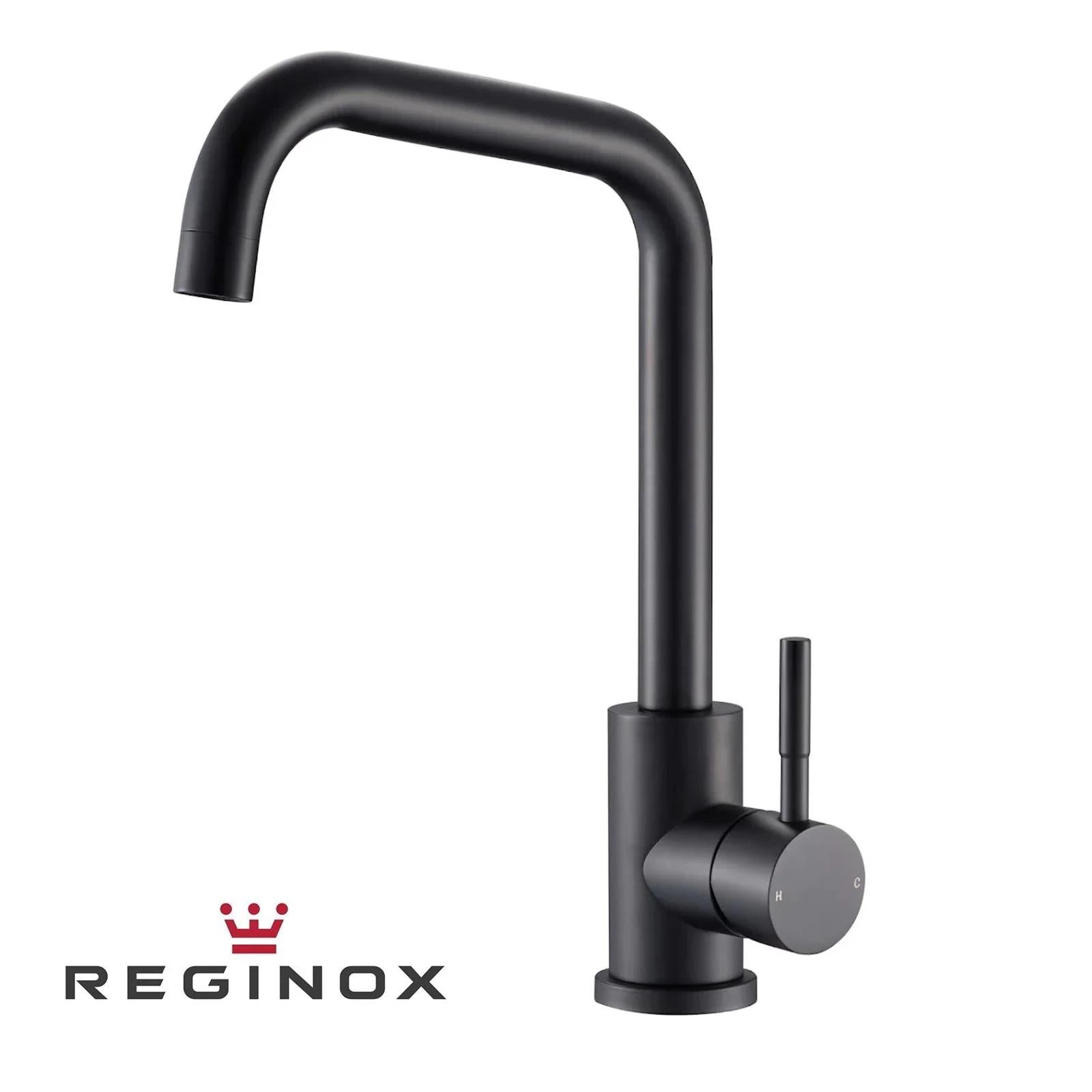 Reginox NERA MB – Grifo monomando de cocina en negro mate 