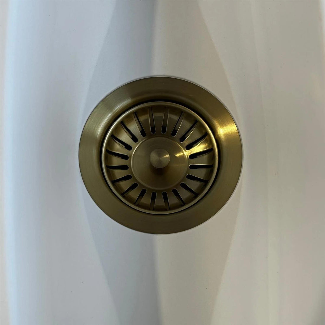 Luquicina LED1BR – Colador de desagüe para fregadero de cocina de acero inoxidable y latón cepillado 