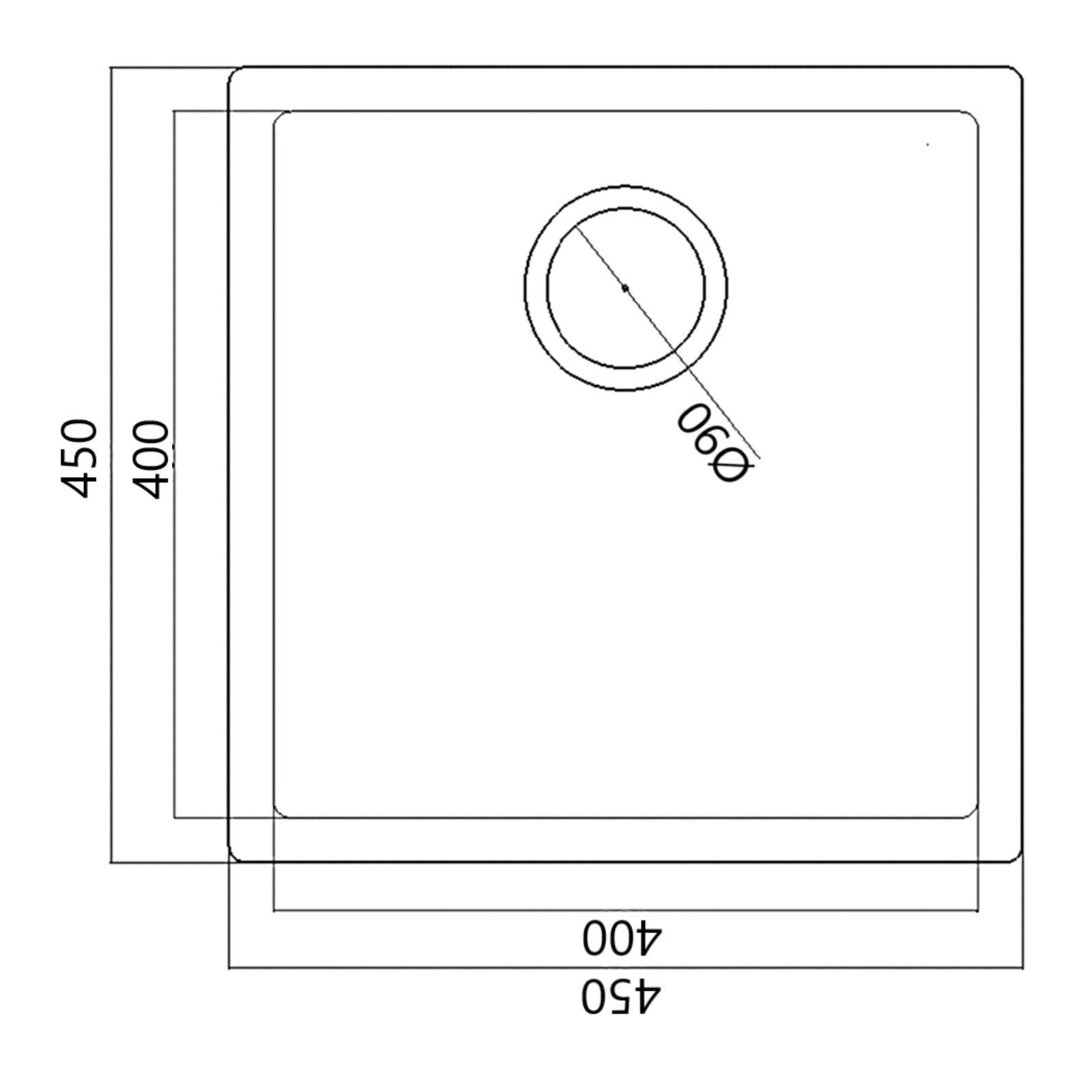 Luquicina LD44WH – Fregadero de cocina reversible de composite, blanco, de 1,0 senos, sin escurridor, para empotrar o bajo encimera