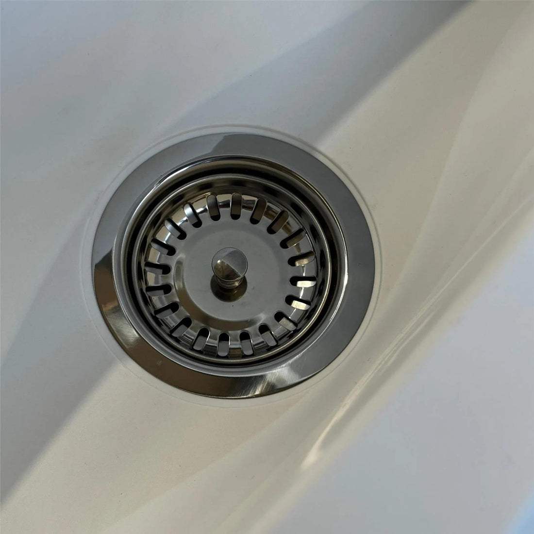 Luquicina LED3CH – Cesta de desagüe para fregadero de cocina en cromo 