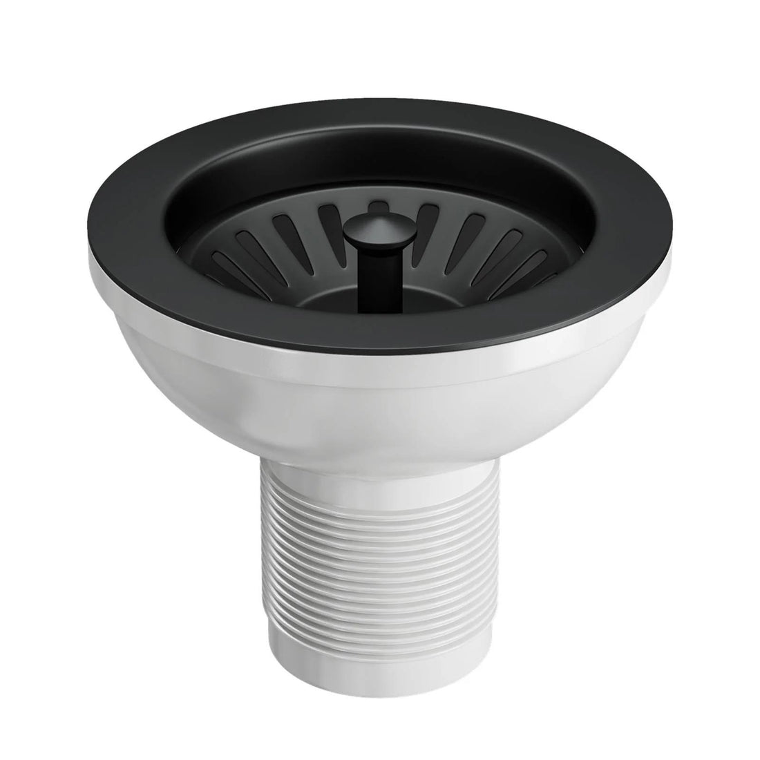 Luquicina LED1MB – Cesta de desagüe para fregadero de cocina de acero inoxidable negro mate 