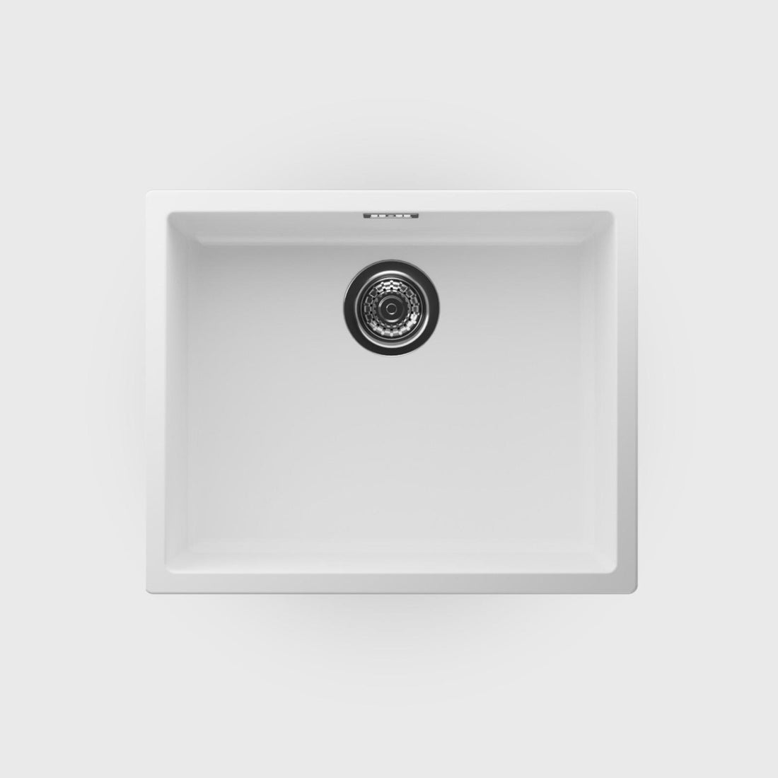 Luquicina LD54WH – Fregadero de cocina reversible de composite blanco de 1,0" sin escurridor 