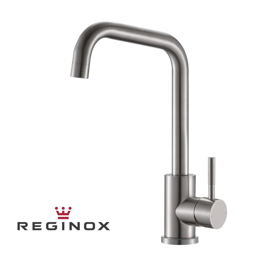 Reginox SALINA BN – Grifo monomando de cocina de cuello cuadrado en níquel cepillado 