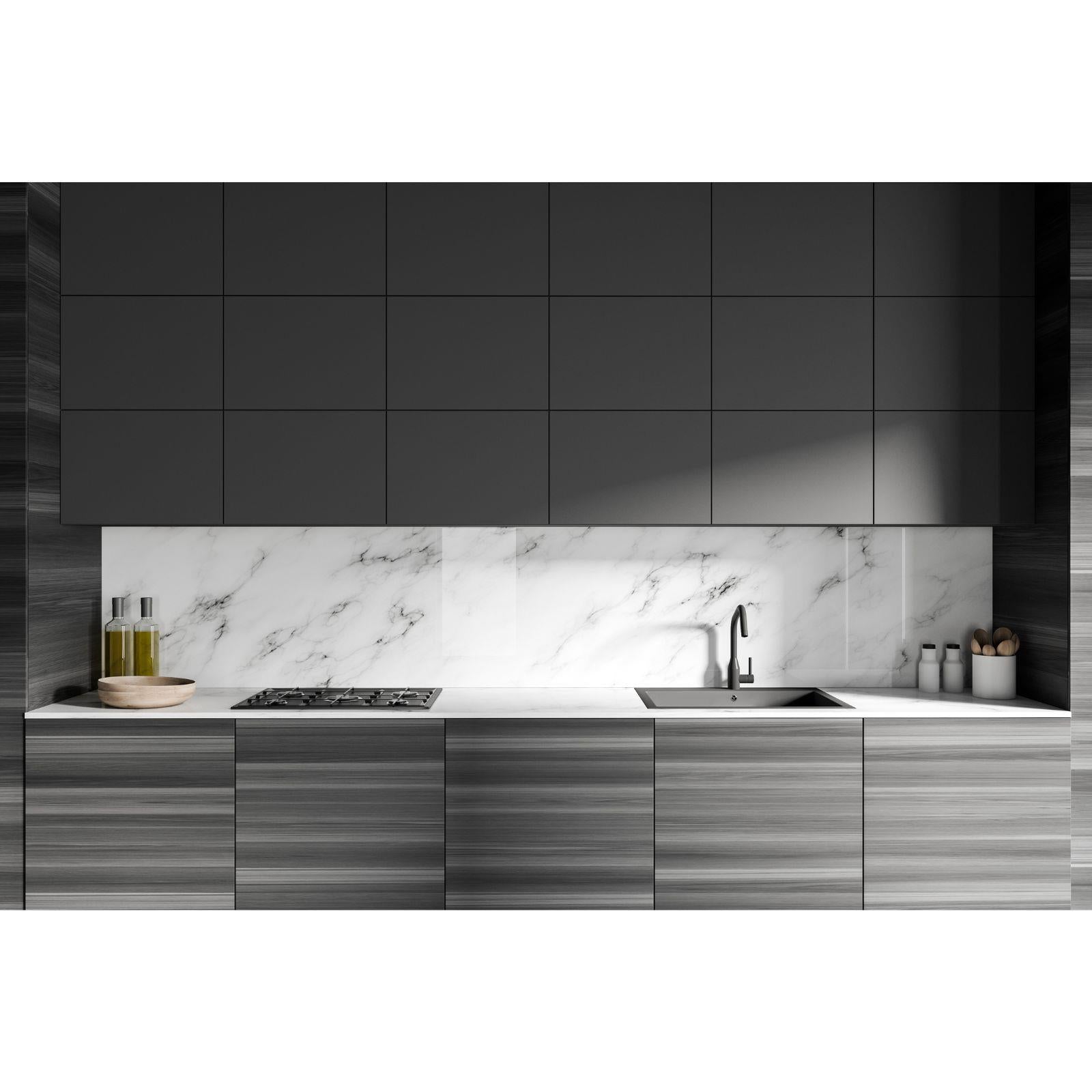 Luquicina LD54BL – Fregadero de cocina reversible de composite negro de 1.0" sin escurridor 