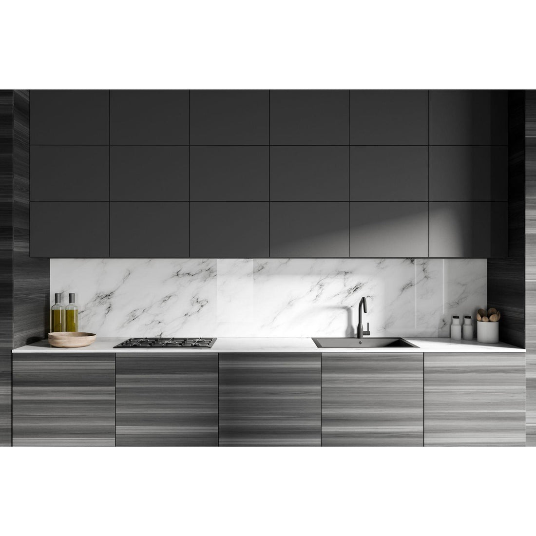 Luquicina LD54BL – Fregadero de cocina reversible de composite negro de 1.0" sin escurridor 